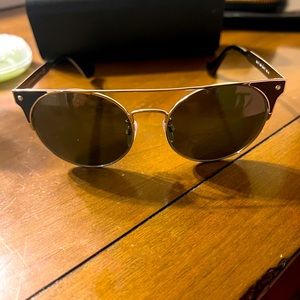 Balenciaga black metal sunglasses NWOT